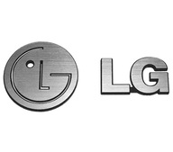 Naklejka Emblemat LG srebrna 60x28mm 2 części