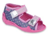 BEFADO sandały dziewczęce PAPI 242P093 różowo-niebieskie 19