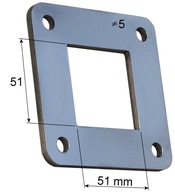 Marka montażowa, blacha montażowa do słupka 50x50