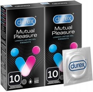 Rebrované kondómy s výstupkami DUREX Mutual pleasure Sada 20 ks.