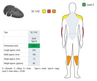 OCHRANIACZ KOLAN/ŁOKCI/RAMION SAS-TEC LEVEL 2 BLACK (PARA) 250/180/13 MM ()