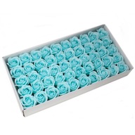 AwGifts_Niebieska Róża Mydlana BOX 50 sztuk