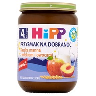 HiPP BIO Przysmak na Dobranoc Kaszka manna zmlekiem i owocami po 4 miesiącu