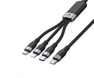 Unitek C14101BK-1.5M kábel USB-C 3 v 1 čierny