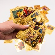 karty pokemon kolekcja 55 sztuk złote pozłacane go PIKACHU EVEE GENGAR