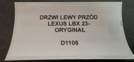 dveře levý předek LEXUS LBX 23