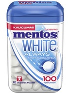 Mentos White Gumy do żucia Miętowe Wybielające Guma Mięta Bez cukru 106g DE