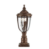 Stojacia lampa vonkajší stĺpik klasická hnedá sklenená 55 cm Feiss