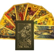 Zestaw Klasycznych Kart Tarota Wrozba Tarot Sun Gold Foil Tarot Deck