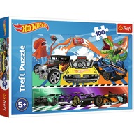 PUZZLE 100 UKŁADANKA AUTA POJAZDY PĘDZĄCE SAMOCHODY HOT WHEELS 5+ TREFL