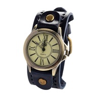 Quartz náramkové hodinky široký modrý ciferník s priemerom 40 mm