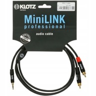 KLOTZ Kabel wtyk MINI JACK 3,5 / 2x RCA Cinch 1,5m