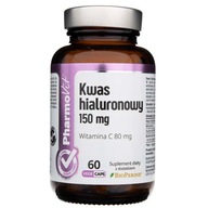 PHARMOVIT KWAS HIALURONOWY 150mg 60k JĘDRNA SKÓRA