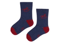 EMEL Ponožky ESK100-90 19-22 Tmavomodré s červenou