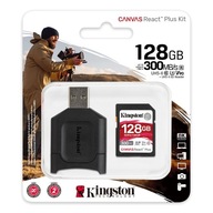 KINGSTON 128 GB SD SDXC 300/260Ms UHS-II 3+czytnik
