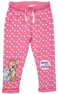 Spodnie dresowe dziewczynka DISNEY Bambi różowe w groszki 92-98, 2-3 lata