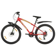 Horský bicykel 21 prehadzovačiek koleso 26'' rám 36 cm červený