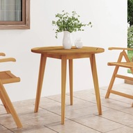Záhradný stôl Ø85x75 cm masívne akáciové drevo
