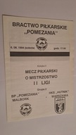 POMEZANIA MALBORK - HUTNIK WARSZAWA 06-08-1994 PROGRAM MECZOWY