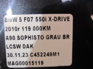 BMW 5 F07 GT moulding threshold right A90 SOPHISTO GRAU cap threshold 7201252