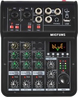 Mixér Micfuns technológia bluetooth 4 - kanálový
