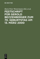 Festschrift fur Gerold Bezzenberger zum 70. Geburt
