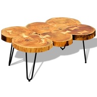 Konferenčný stolík 35 cm 6 drevených koláčov sheeshamové drevo