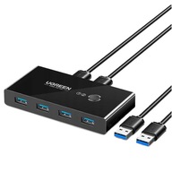 UGREEN SWITCH PRZEŁĄCZNIK BOX KVM USB 2x4 USB 3.0 TRANSFER DANYCH ADAPTER