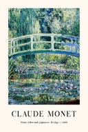 Plakat 60x40 Claude Monet japoński most lilie staw sztuka BOHO 30 WZORÓW