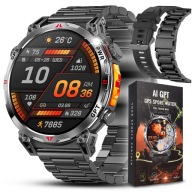 SMARTWATCH MĘSKI ZEGAREK CHAT GPT GPS ROZMOWY SPORT 650mAh 2 paski MENU POL