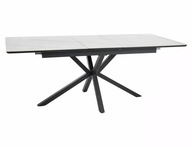 Rozkladací stôl LOGAN CERAMIC biela/čierna 160(200)x90cm SIG