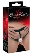 Bad Kitty - Čierne tangá so svorkami na vulválne pery