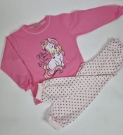 Dievčenské bavlnené pyžamo Detské pyžamo 110