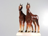 Figurka koń 2 konie porcelana Katzhutte Hertwig