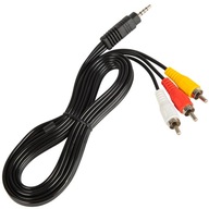 Kabel przewód audio video mini jack 3,5mm - 3x RCA cinch 1,5m