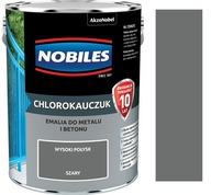 NOBILES CHLOROKAUCZUK EMALIA DO DREWNA I METALU SZARY POŁYSK 5L