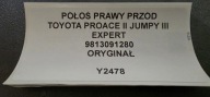 semi-axis right front TOYOTA PROACE II JUMPY III EXPERT original 9813091280