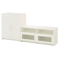 IKEA BRIMNES TV skrinka, biela, 200x41x95 cm