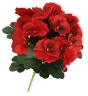 Bratki czerwone bukiet sztuczne kwiaty dekoracje