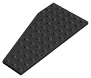 LEGO 30356 PŁYTKA 12x6 SKRZYDŁO Prawe czarna NOWA (8g)