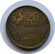 FRANCJA - 20 FRANKÓW 1951 - A6