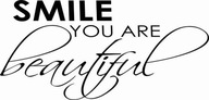 Naklejki na ścianę napis cytat Smile you are
