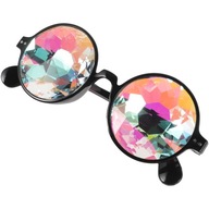 Steampunkowe okulary przeciwsłoneczne z kryształowym pryzmatem Kalejdoskop