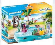 Playmobil Family Fun 70610 Bazén s vodným delom, 65 dielikov
