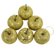 Arany alma dekorációs karácsonyfadísz szett 6 db 6 cm-es