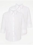 Dievčenská košeľa vizitka 3/4 krátky rukáv 2 ks 104-110cm 4-5 rokov
