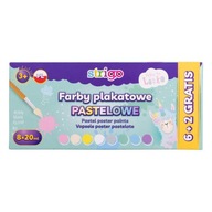 Farby plakatowe 8 kolorów, pastelowe Lenka Strigo SZ-75988