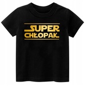 T-shirt, koszulka napisy SUPER CHŁOPAK Dzień Chłopaka r. 98