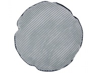 Okrúhly menčestrový nástavec 45 cm s prúžkami sivý