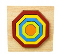 drewniane Puzzle 3D geometryczna układanka 24h